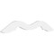 Ekena Millwork Pitch Midway Architectural Grade PVC Gable Pediment, 48"W x 14"H x 1"P (7/12) GPP048X014X100MID - alternate 1